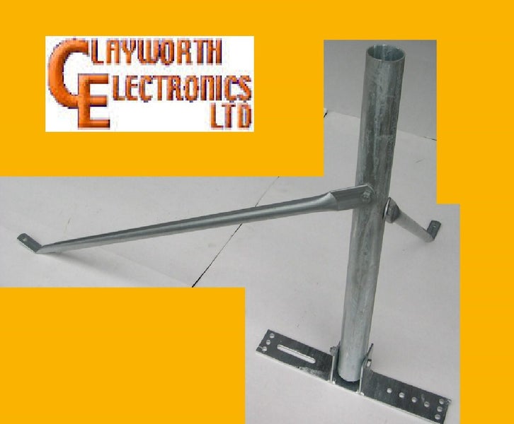 Satellite Roof Fascia Mount Mast Kit 500mm 45mm HotDip Galv Stl MSRF80g StarLink Carousel 1