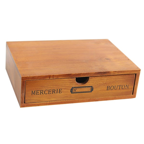 desktop wooden drawer storage box single drawer box vintage box drawer desktop Carousel 1