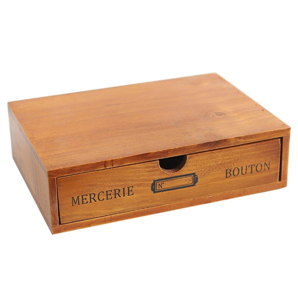 desktop wooden drawer storage box single drawer box vintage box drawer desktop Carousel 8