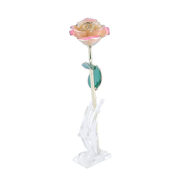 24k rose gold plated rose rose desktop ornament Long Stem Dipped 24k Gold Rose Carousel 5