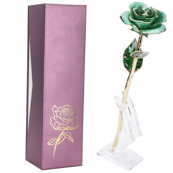 gold dipped rose wedding decor Gold Dipped Rose 24k Girlfriends Wife Valentine's Carousel 2