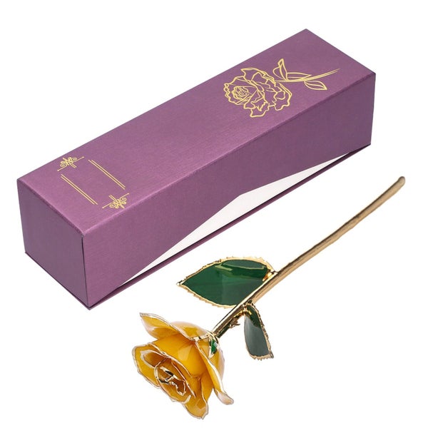 24k gold-plated real rose rose with base valentine's day rose 24K Gold Plated Carousel 1