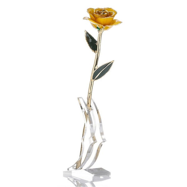 24k gold-plated real rose rose with base valentine's day rose 24K Gold Plated Carousel 2