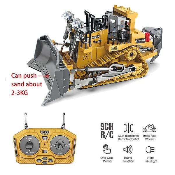 Remote Control Engineering Vehicles Series - 1:24 Bulldozer 9 Channels 2.4G Carousel 2
