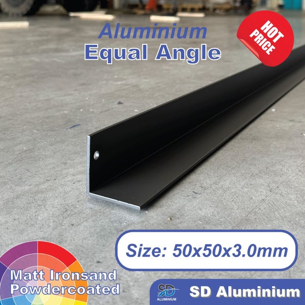 Powdercoated Aluminium Equal Angle - 6M Length - Range of Size & Color Available Carousel 9
