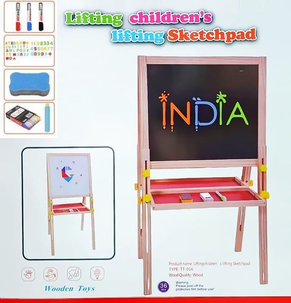 Double-Sided Magnetic Art Easel Dry Easel Carousel 2