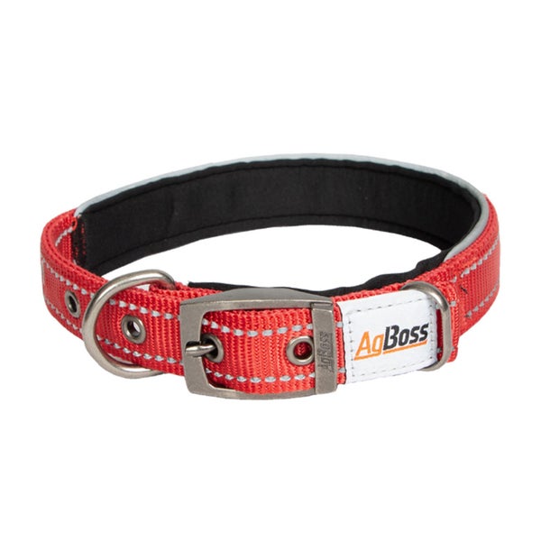 AgBoss Red Dog Collar | 25mm x 55cm (22") Carousel 1