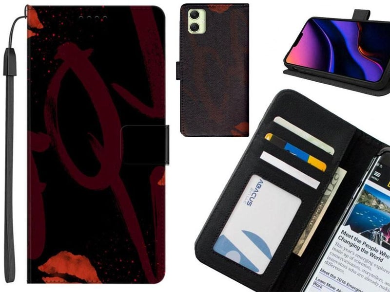 Samsung Galaxy A05 case leather wallet case printed ID Carousel 1