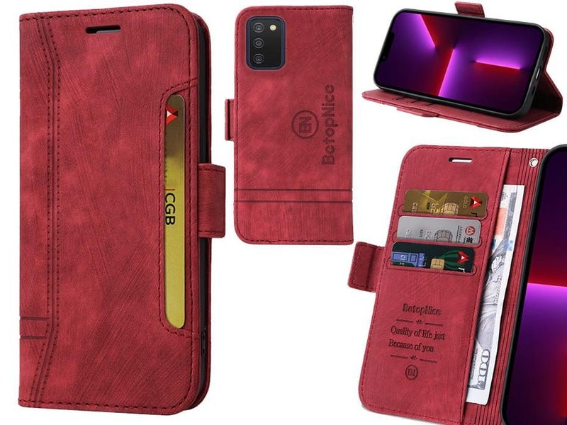 Samsung Galaxy A03S Case Alcantara 4 Cards Wallet Case Carousel 1