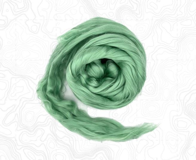 Spinning Nuno Felting Canberra Green A Grade Mulberry Bombyx Silk Fibre 10gm Carousel 1