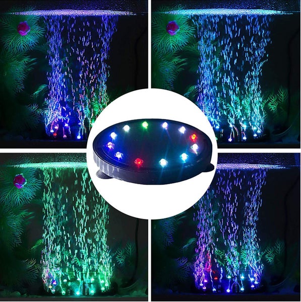 Aquarium Bubble Light Aquarium Air Stone LED Light Carousel 11