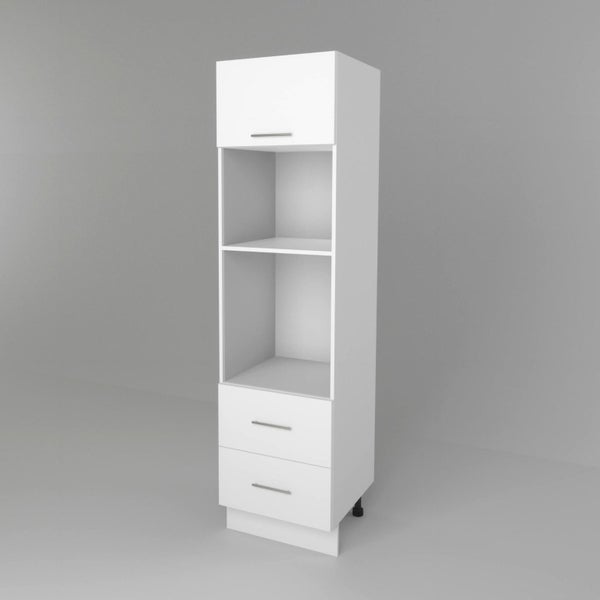 DECO SLAB WHITE - Oven tower 600mm 2 drawer Carousel 1