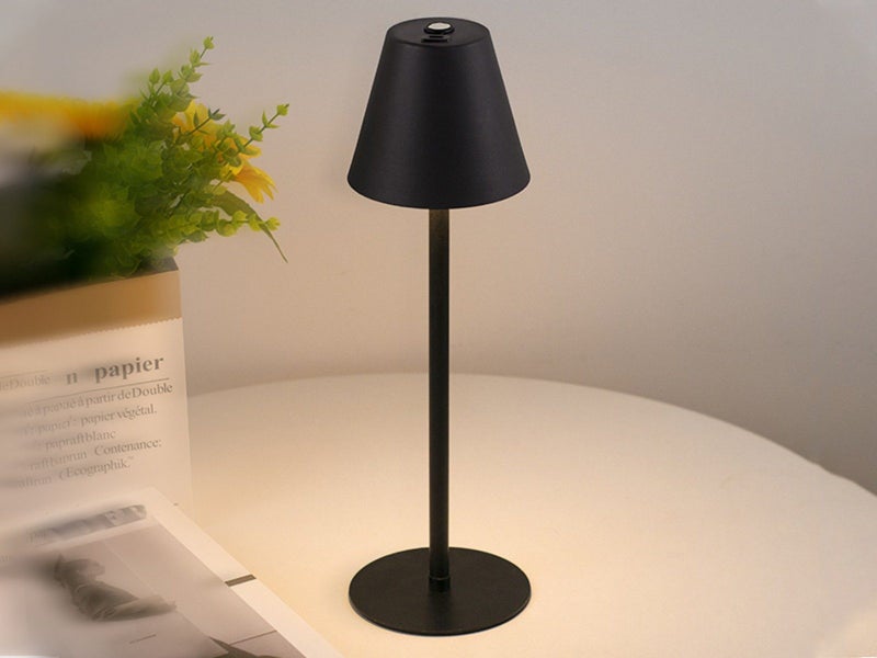 Cordless LED Table Lamp Touch Dimming Desk Lamp Portable Bar Night Light Black Carousel 2