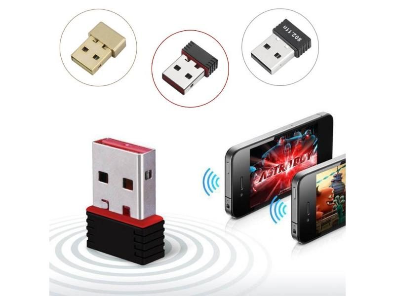 Mini PC WiFi Adapter 150M USB Antenna 802.11n/g/b Portable Wifi Receivers Carousel 1