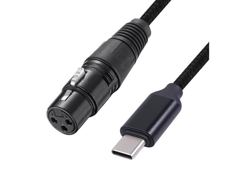 USB Type C To XLR Adapter Type C Male To 3 Pin XLR Female Microphone Cable Cord Carousel 2