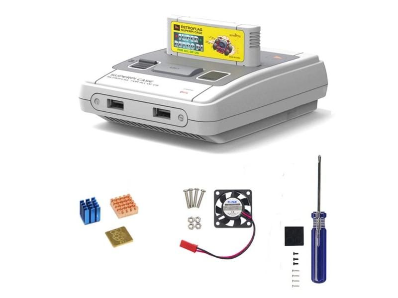 Retroflag SUPERPi CASE-J NESPi Case With Coolling Fan Heatsink For Raspberry Pi Carousel 1