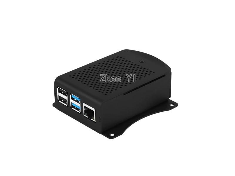 Latest Aluminum Case With Heatsink Hanging Bracket For Raspberry Pi 4 Model B Carousel 1