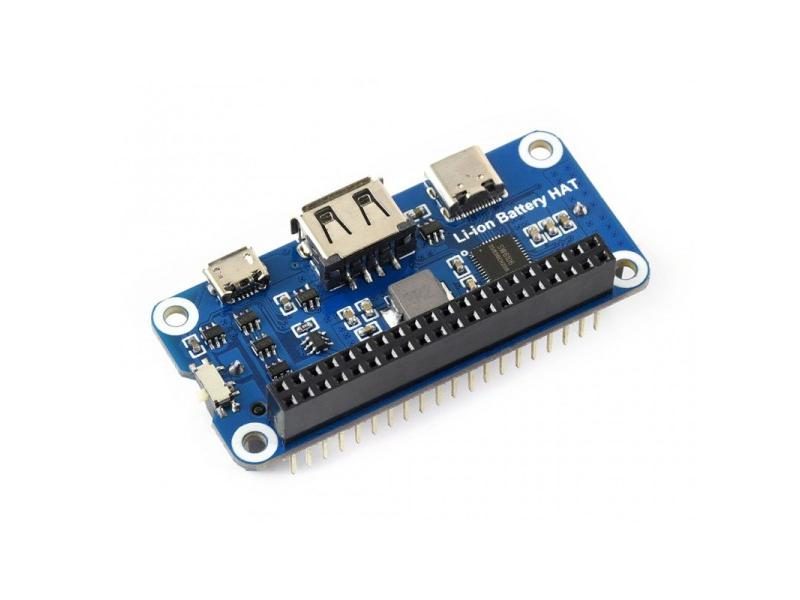 Li-ion Battery HAT For Raspberry Pi 5V Regulated Output Bi-dir Quick Charge Carousel 1