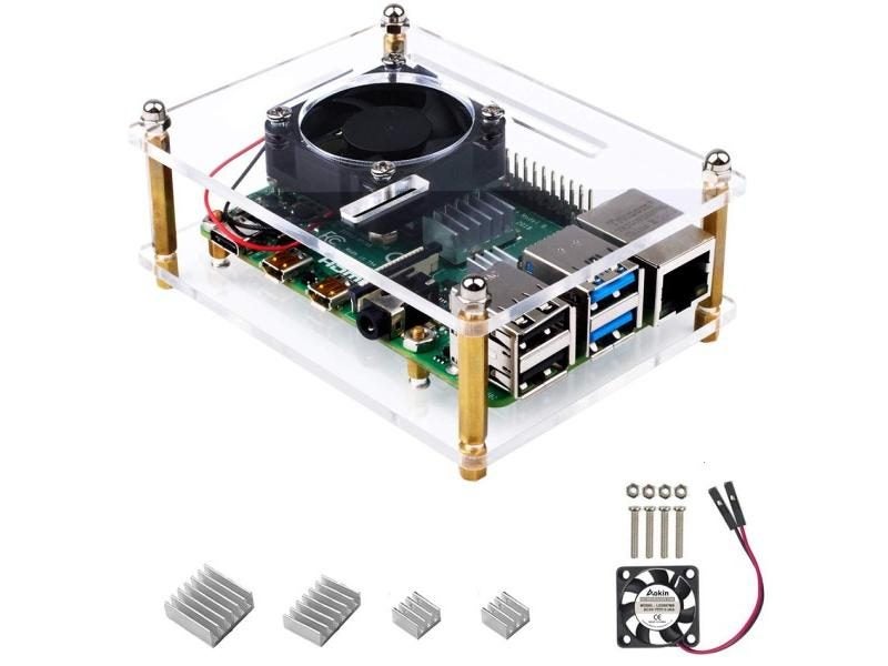 Case For Raspberry Pi 4 B Case With Cooling Fan Heatsinks For Raspberry Pi 4 Carousel 1