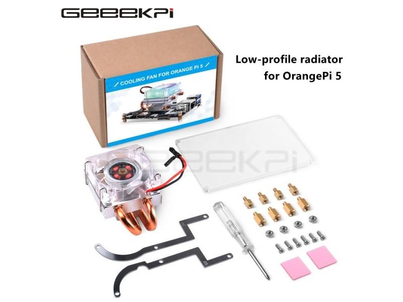 GeeekPi Orange Pi 5 Orange Pi 5B Low-Profile ICE-Tower CPU RGB LED Light Carousel 1