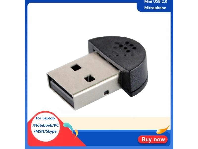 Mini USB 2.0 Microphone Portable Studio Speech Mic Audio Adapter Driver Free Carousel 1