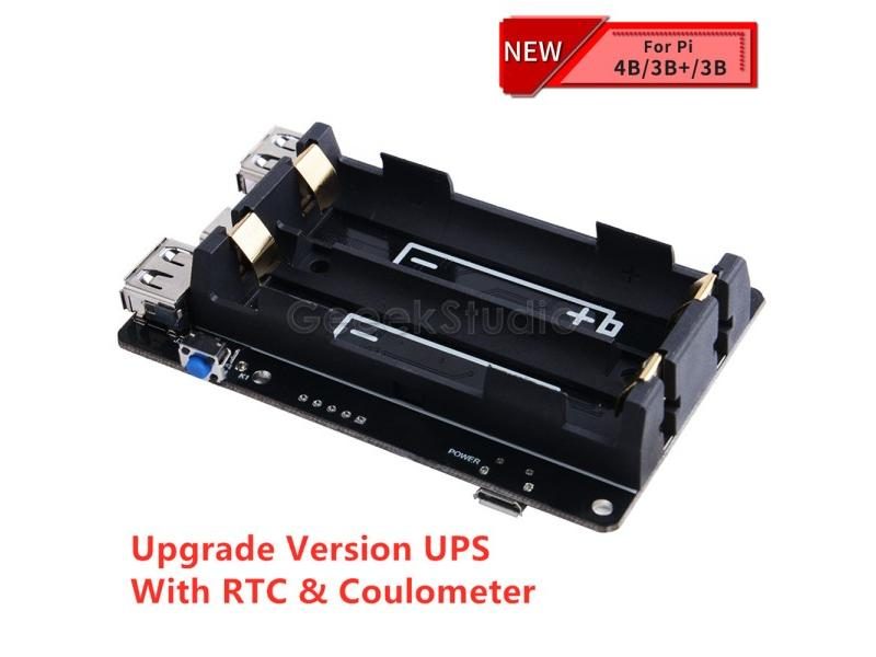 Raspberry Pi 4B/3B /3B UPS RTC Coulometer Battery LED Indicator Power Supply Carousel 1