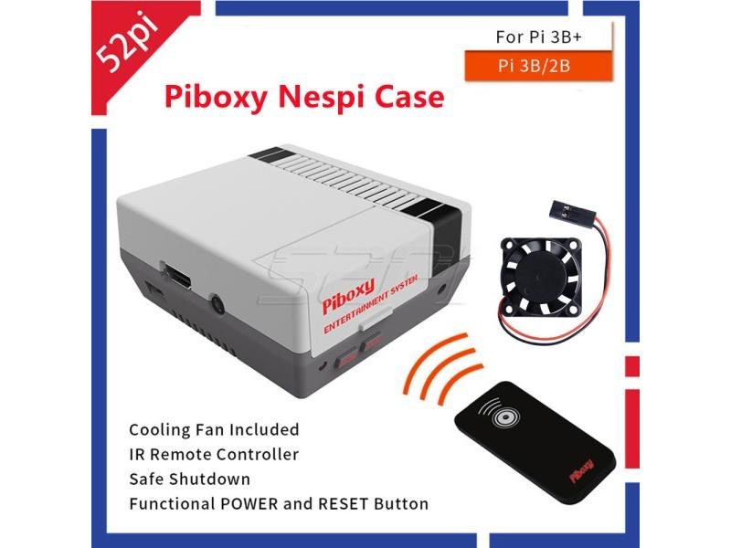 52Pi Piboxy NesPi Case With IR Remote Functional Power Reset Shutdown Button Carousel 1