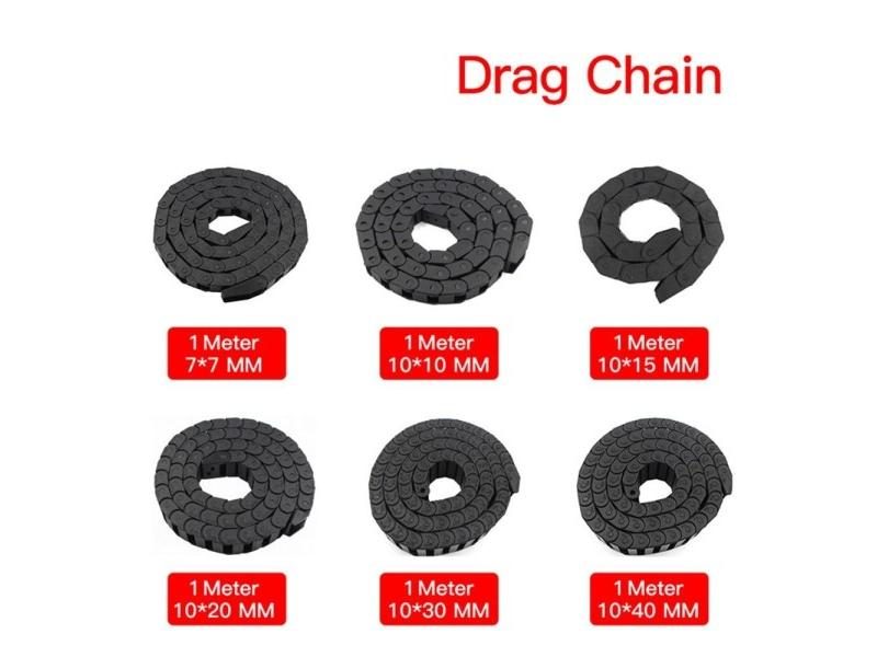 7x15mm 7*15mm 7X7 10X20 30 40mm L1000mm Cable Drag Chain Wire Carrier With End Carousel 1