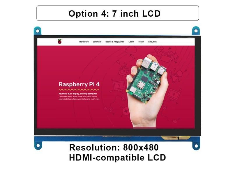 Raspberry Pi 4B 7-inch Touch Screen LCD Module For 3B 3B Carousel 1