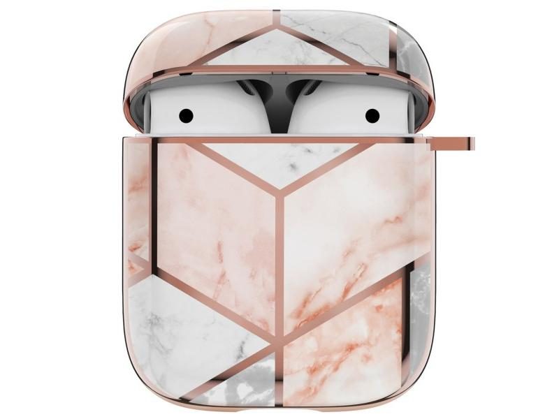 Earphone Case For AirPods 2 Pro Cases Electroplated Marble Cute Gold Glossy Carousel 1
