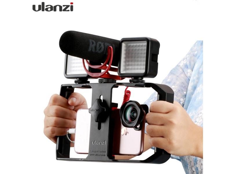 Ulanzi U Rig Pro Handle Rig Triple Hot Shoe Mounts Video Stabilizer Vlog Grip Carousel 1