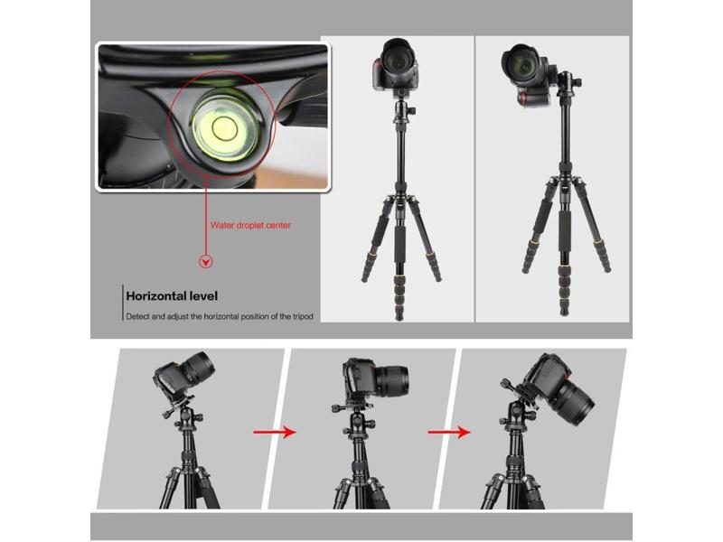 Tripod Camera Stand Stativ Trípode Aluminum Flexible Travel Monopod W/Ball Carousel 1