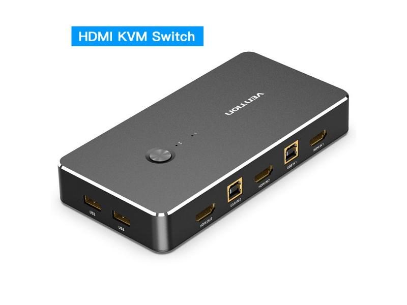 Vention HDMI KVM Switcher 4K/30Hz USB 2.0 Switcher VGA KVM Switch For Sharing Carousel 1