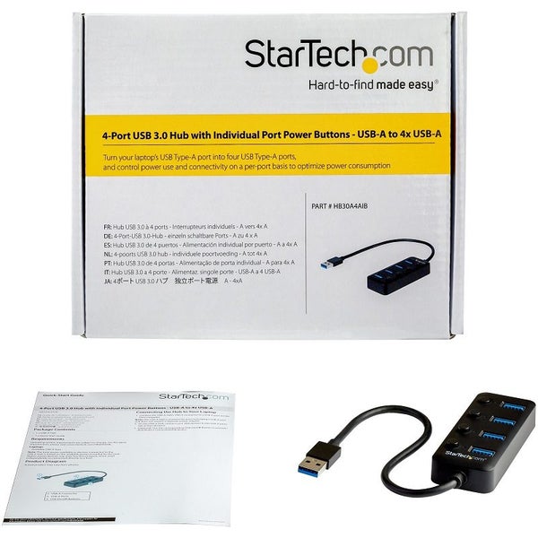 StarTech.com HB30A4AIB USB-A to 4x USB-A with On/Off Switches Carousel 3