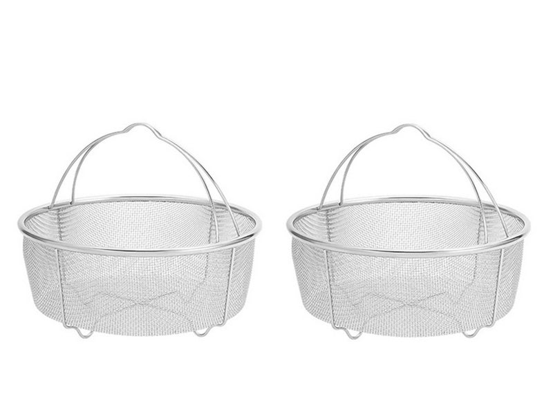 2 Pcs 304 Stainless Steel Mesh Steamer Basket Carousel 2