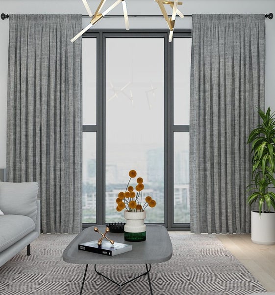 Alloy Linen Look Blackout Thermal Drapes 2.2 drop Carousel 1