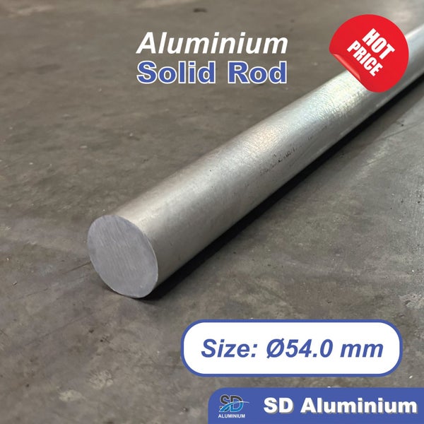 6061-T6 Aluminium Solid Round Rod - Ø54mm - 3m Length Carousel 1