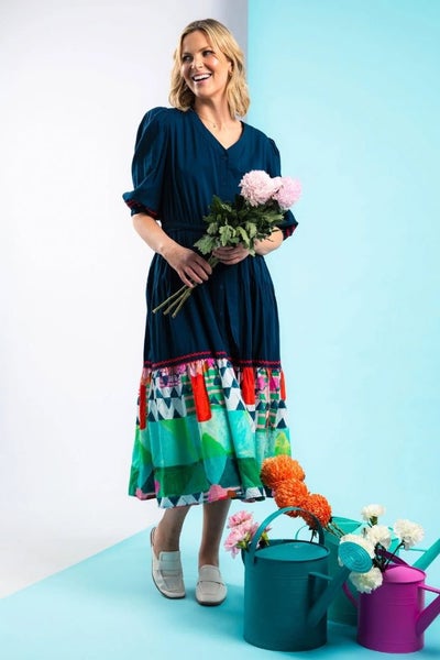 Elm Private Universe Dress Dark Sapphire Carousel 1