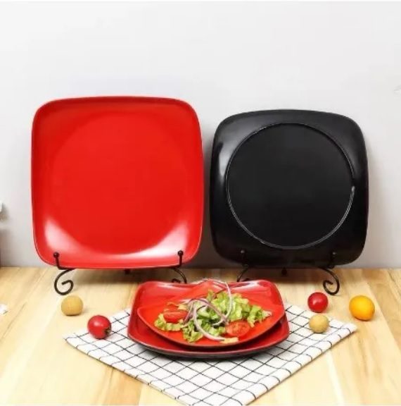 20cm Melamine Square Plate Japanese Style - Eco Friendly Carousel 1