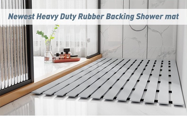 Anti-slip Bath Mat|Quick Drain Shower Mat|Tub Anti-slip Mat Slats Rubber Bottom Carousel 1