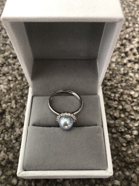 Akoya grey color pearl ring Carousel 2