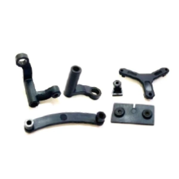 HBX Steering Posts/Steering Ackerman Plate+Servo Mount Carousel 1