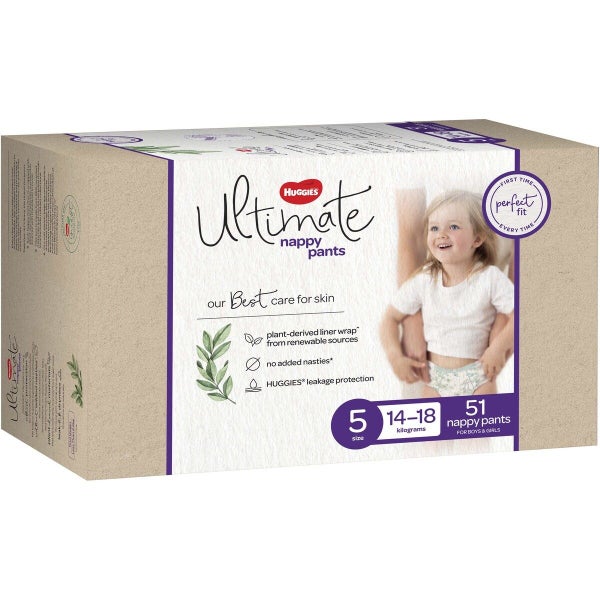 Huggies: Ultimate Unisex Nappy Pants - Size 5 (52 Pack) Carousel 1