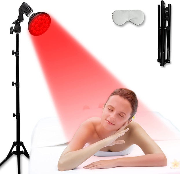 LED Red Light Therapy Full Body Infrared Lamp 54W Facial Light With Mask Carousel 1