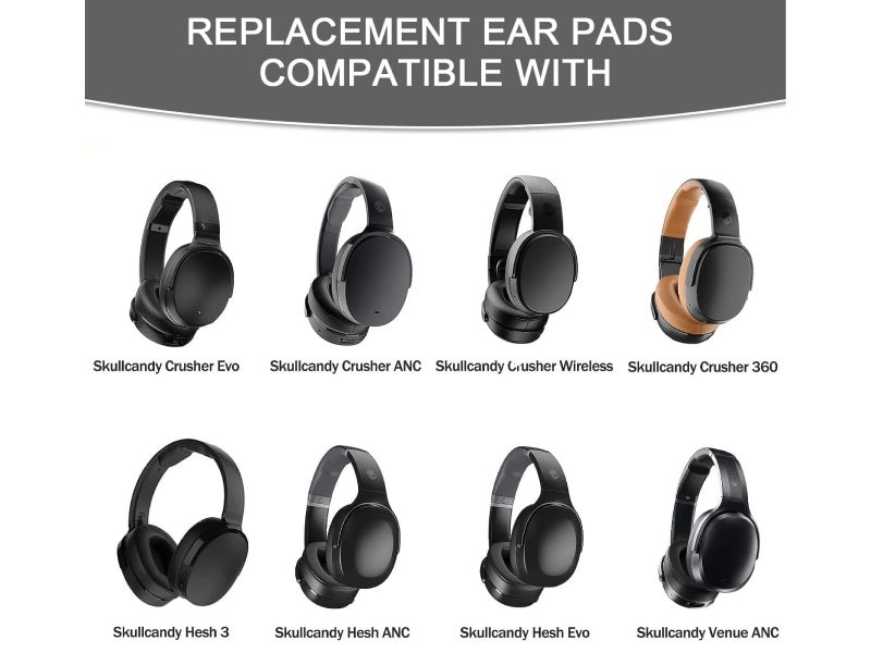 Ear Pads for Skullcandy Crusher Wireless/Evo/ANC Hesh 3/EVO/ANC - Black64520210795777113
