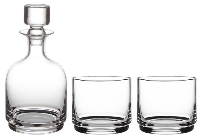 Maxwell & Williams: Diamante Stacked Decanter Set - Clear (3pc Set) Carousel 2