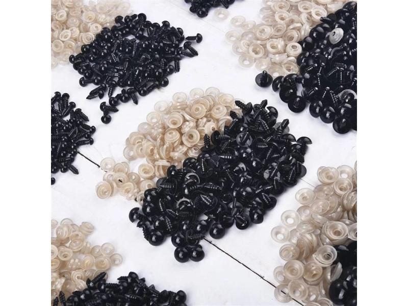 50/100pcs 5-16mm Eyeball Black Plastic Plush Safety Eyes For Toys Kids Diy Carousel 1