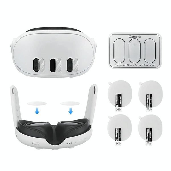 Vr Lens Protectors Tempered Glass Set for Meta Quest 3 Carousel 1