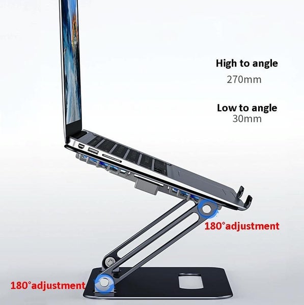 Aluminum Folding Laptop Stand Silver Carousel 7