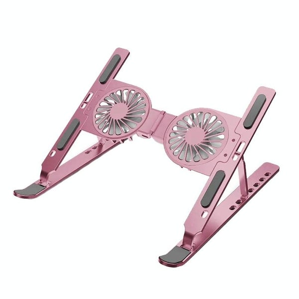 Pro Ambient Light Foldable Fan Cooling Laptop Aluminum Alloy Heightening Stand Carousel 2